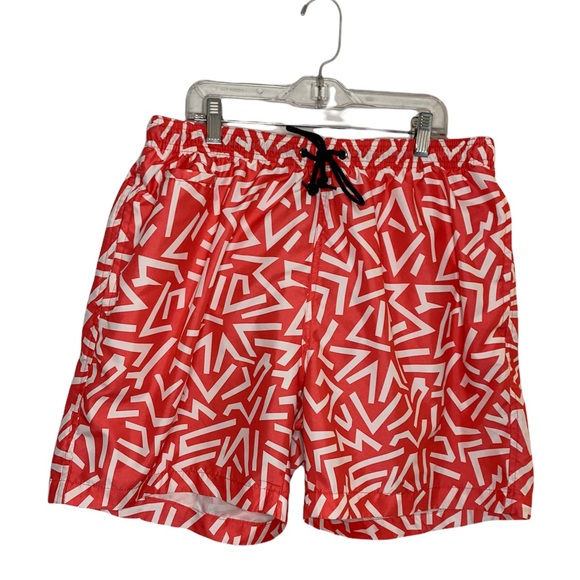 Blue Cane Lattice Swim Trunks